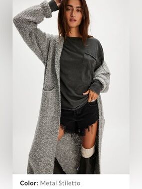 Free People We the Free Fade into You tee in metal stiletto